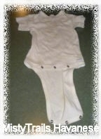 A white snap-on onesie.