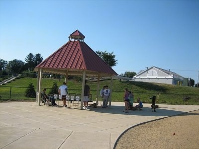 Shaded Pavilion for owners and dogs