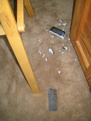 Chewed up White Board Eraser