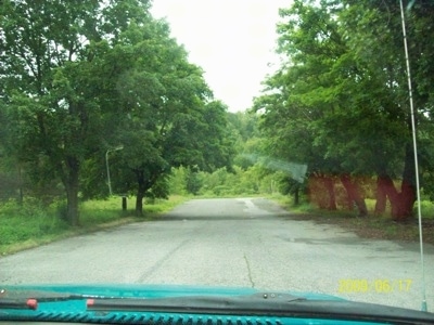 Driving down a Centralia road