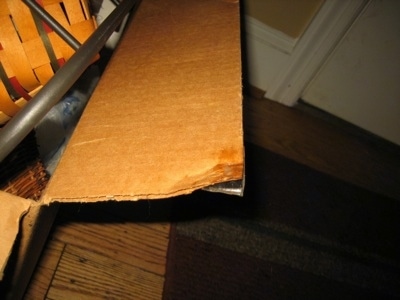 Close Up - Chewed Up corner of a cardboard box