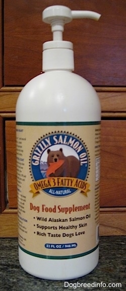 A bottle of 'Grizzly Salmon Oil™'