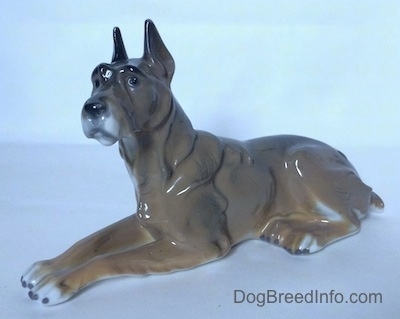 A Great Dane figurine. The figurine has great details along its body.